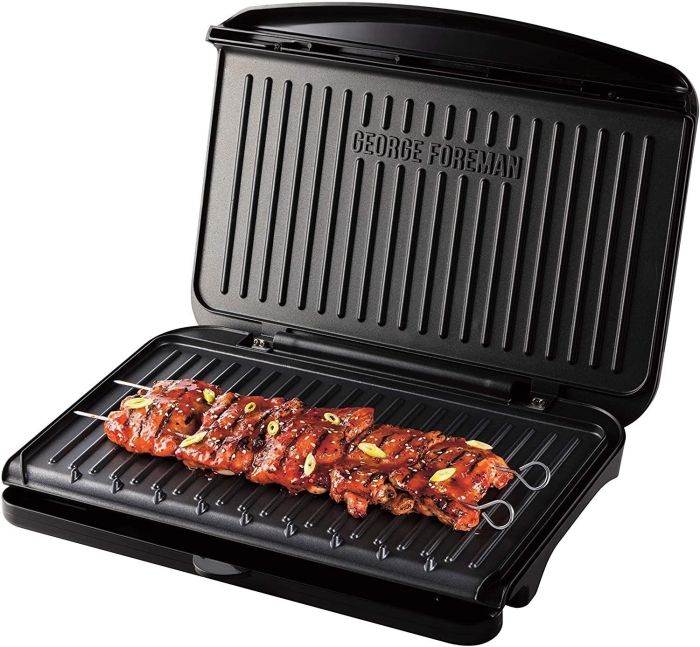 Гриль George Foreman прижимной Fit Grill Large 2400Вт, темп. режимов-1, пластик, черный