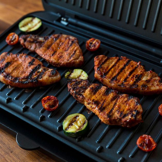 Гриль George Foreman прижимной Fit Grill Large 2400Вт, темп. режимов-1, пластик, черный