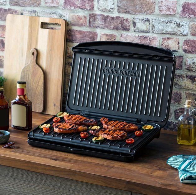 Гриль George Foreman прижимной Fit Grill Large 2400Вт, темп. режимов-1, пластик, черный
