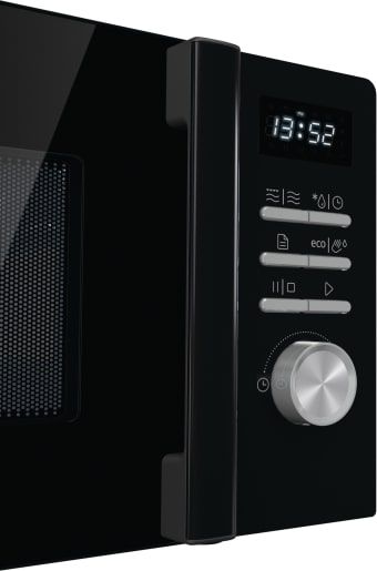 Мікрохвильова піч Gorenje, 20л, електр. керув., 800Вт, гриль, дисплей, 11 програм, чорний