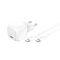 Зарядний пристрій мережевий Belkin 30Вт USB-С PD PPS, кабель USB-С > USB-C, 1м, PVC, білий