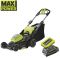 Газонокосарка акумуляторна Ryobi Max Power RY36LM40A-140 36В акб 1х4А·год 40см 50л 25-75мм 18.6кг