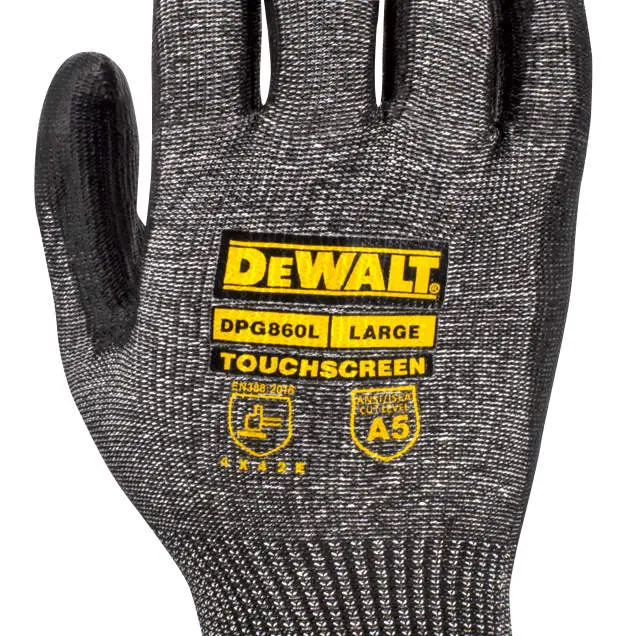 Рукавички робочі DeWalt універсальні р.9 з високою HPPE + скловолокно поліуретан