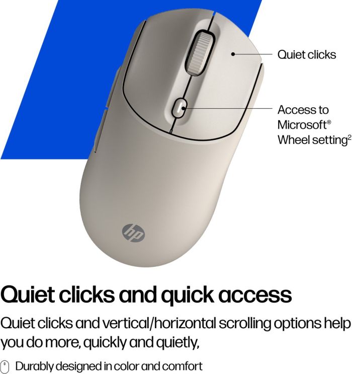 Мышь HP 400 Quiet, WL/BT, maple