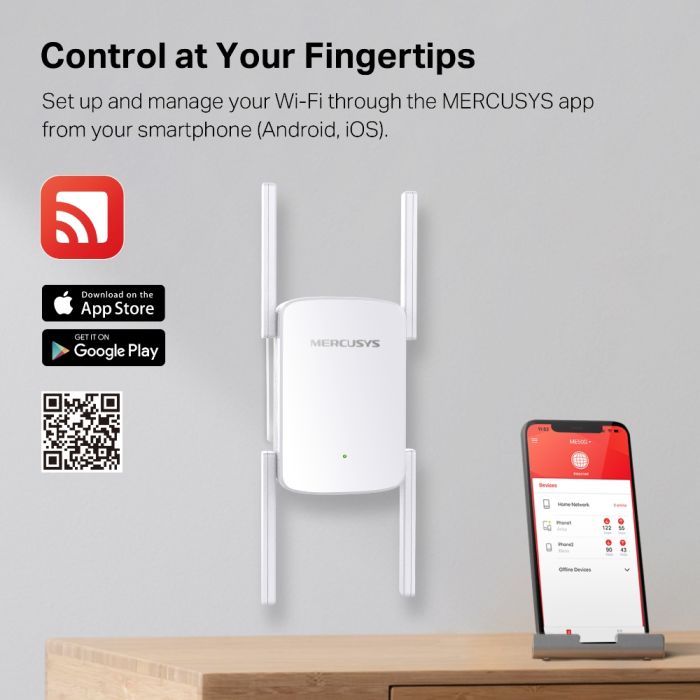 Повторювач Wi-Fi сигналу MERCUSYS  AC1900 1хGE LAN ext. ant x4 Mercusys ME50G
