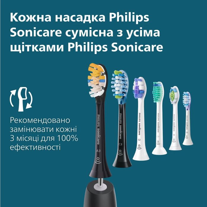 Щетка зубная электр. Philips Sonicare 7100 Series, 62т. колеб/мин, насадок-1, футляр, черный