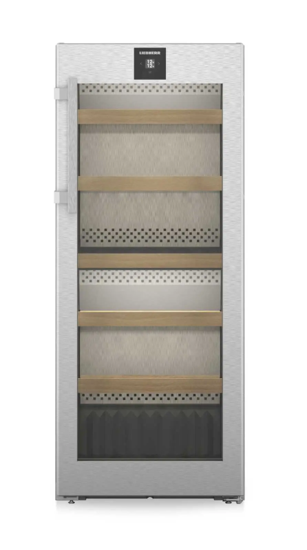 Холодильник Liebherr для вина, 145.4x59.7х67.5, холод.відд.-272л, зон - 1, бут-107, ST, дисплей, сріблястий