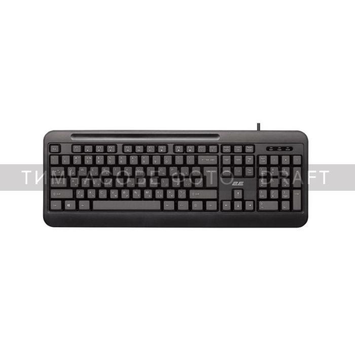 Клавиатура мембранная 2E KM1040 104key, USB-A, EN/UK, чёрный