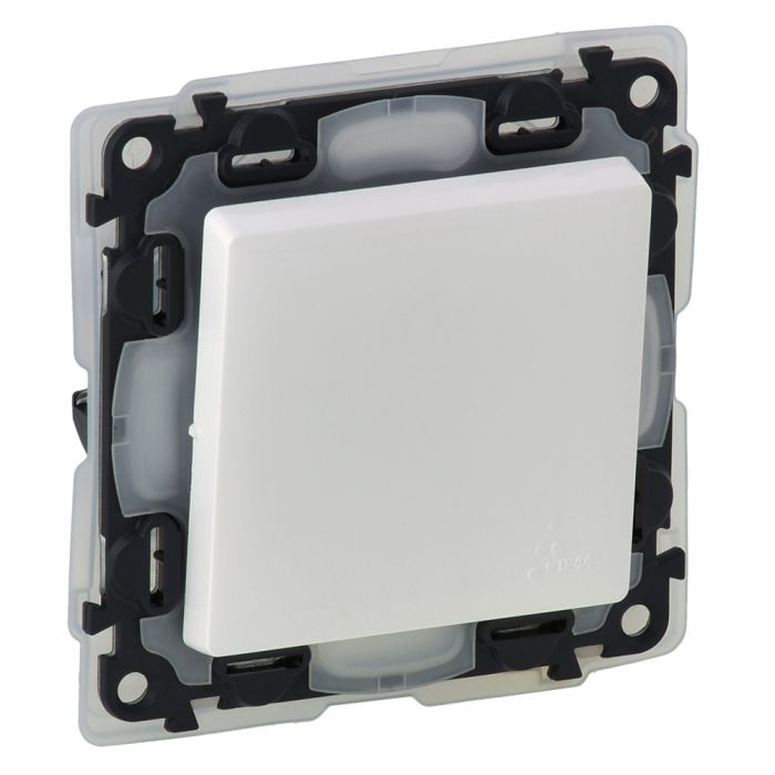 Перемикач Legrand Valena LIFE, 10АХ, 250V, автоматичні клеми, IP44, білий