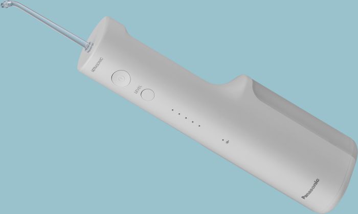 Ирригатор Panasonic портативний, чаша 200 мл, Li-ion аккум. в компл., 2 насадки, белый