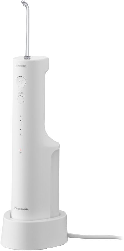 Ирригатор Panasonic портативний, чаша 200 мл, Li-ion аккум. в компл., 2 насадки, белый