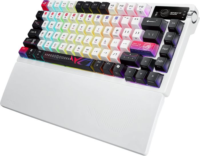 Клавиатура механическая ASUS ROG Azoth X 81key, NX Snow, USB-A/WL/BT, EN, RGB, белый