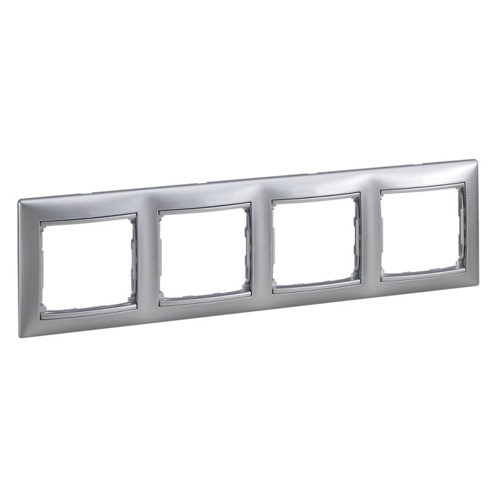Рамка 4 пости Legrand Valena Classic, алюміній