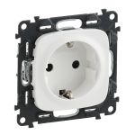 Розетка зі шторками Schuko Legrand Valena ALLURE, 16А, 250V, автоматичні клеми, білий