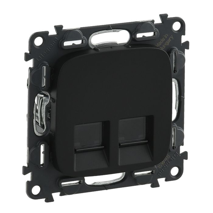 Розетка двойная RJ45 кат. 6 UTP Legrand Valena LIFE, антрацит