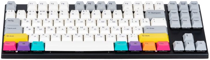 Клавіатура механічна Varmilo APT87 CMYK, K-Prestige Silent, WL/USB-A, ENG/UKR, White Led