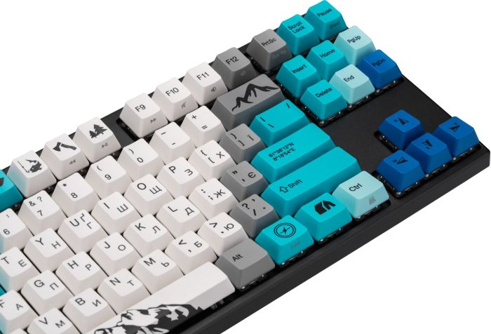 Клавиатура механическая Varmilo APG87 Summit R1, C-TK Red, WL/USB-A, White Led