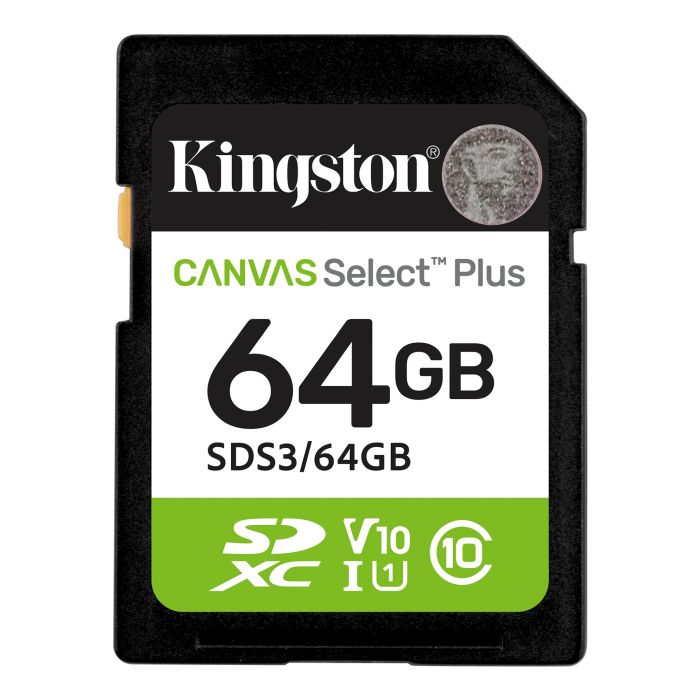 Карта памяти Kingston SD   64GB C10 UHS-I V10 R100MB/s
