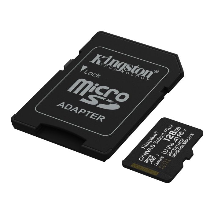 Карта памяти Kingston microSD  128GB C10 UHS-I A1 V10 R150MB/s + SD