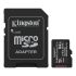 Карта памяти Kingston microSD   64GB C10 UHS-I A1 V10 R100MB/s + SD