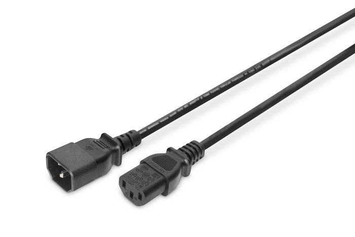 Мережевий кабель DIGITUS C14/M - C13/F, 5м, чорний