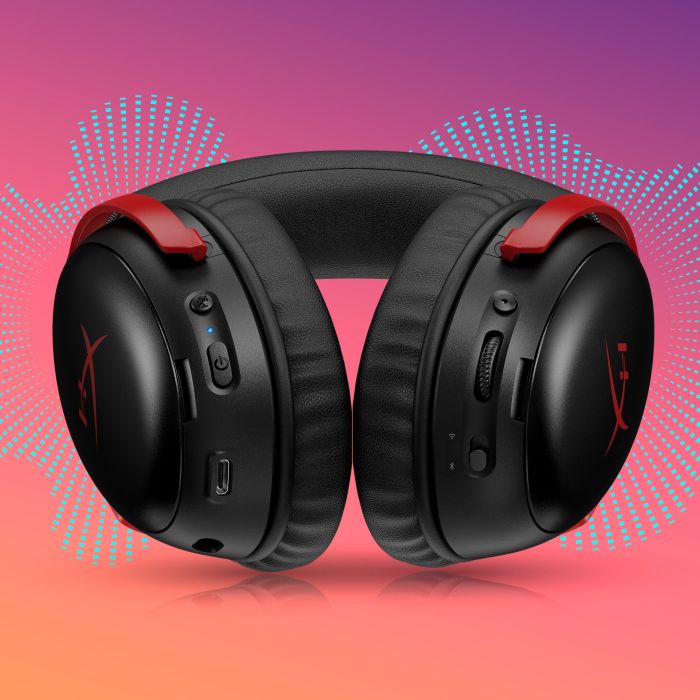 Гарнитура игровая HyperX Cloud III S, WL/USB-A/USB-C, черно-красный