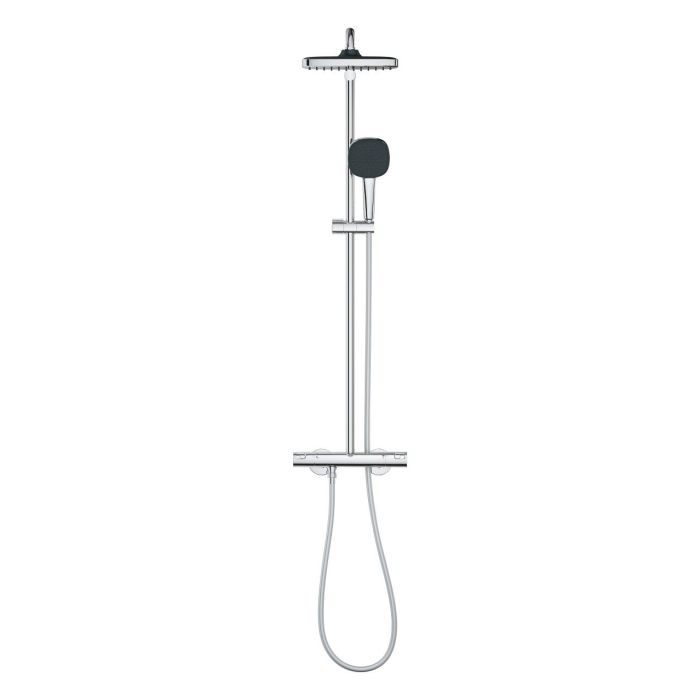 Душевая система Grohe Vitalio Start System 250 со смесителем-термостатом для душа, верхний душ, лейка, крепл. - на стойке, хром