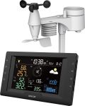 Метеостанция Sencor, внутр/наруж измерение, от сети/CR2032x1+AAx3темп-ра, влажность, время, прогноз погоды, атм. давление, скор. ветра, чёрный