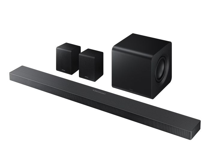 Саундбар Samsung HW-QS750F 465Вт, 5.1.2, BT, HDMI-eARC, Wi-Fi, саб, Dolby Atmos, черный