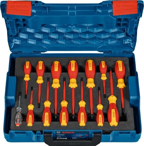 Отвертка Bosch Professional, набор 14 шт, (смешанный), VDE