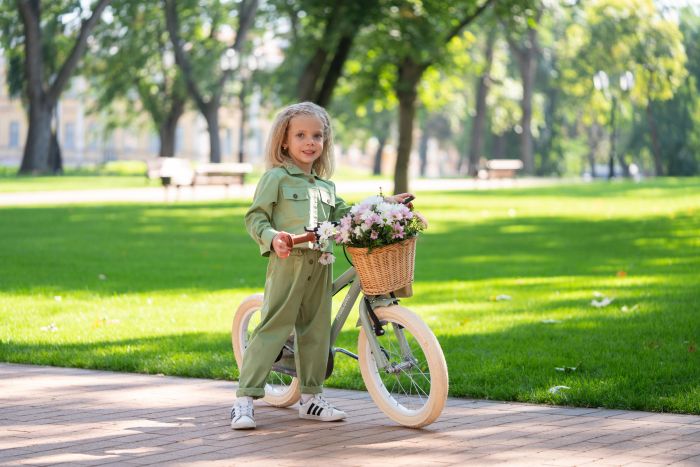 Детский велосипед Miqilong RM 16" оливковый
