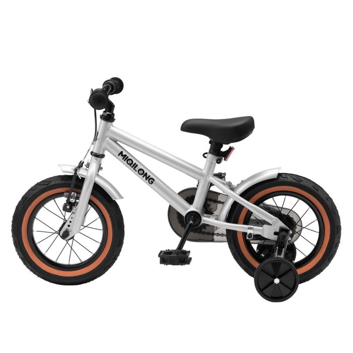 Детский велосипед Miqilong ST 12" серебристый