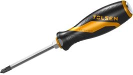 Отвертка Tolsen крестовая, ударная, PH2х100мм, сталь CrV