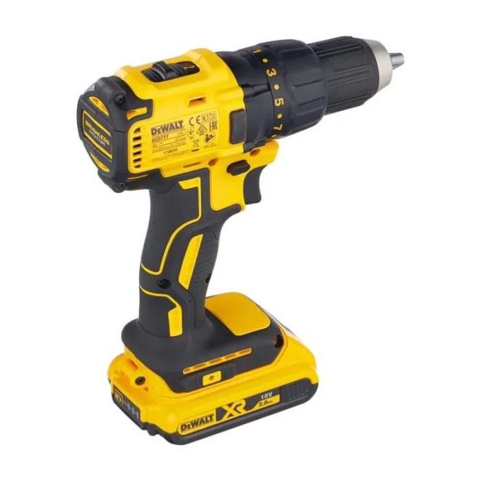 Дрель-шуруповерт DeWalt бесщеточная XR Li-Ion 18В акб 2х2А·час 65Нм 500-1750об·мин патрон 13мм ЗП кейс 1.15кг