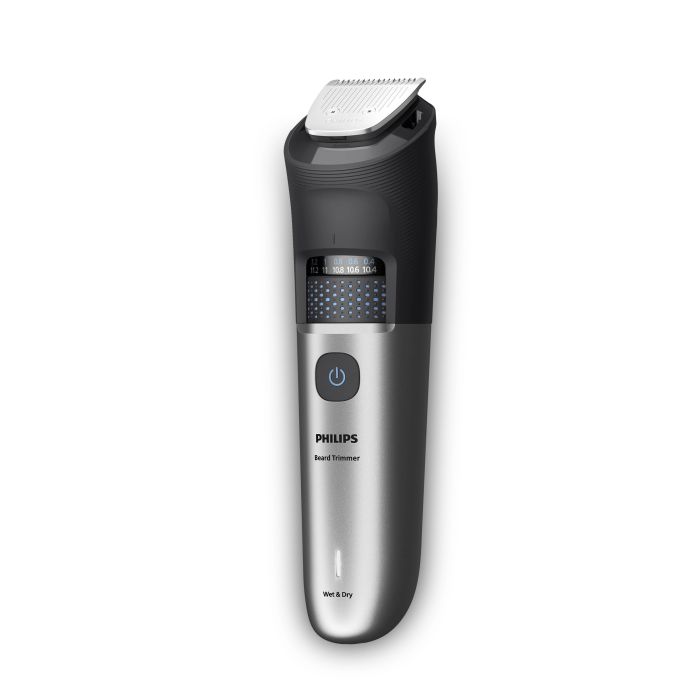 Триммер Philips Series 7000 для бороды и усов, акум., сталь, чорно-серебристый