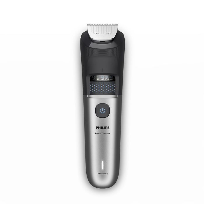 Триммер Philips Series 7000 для бороды и усов, акум., сталь, чорно-серебристый