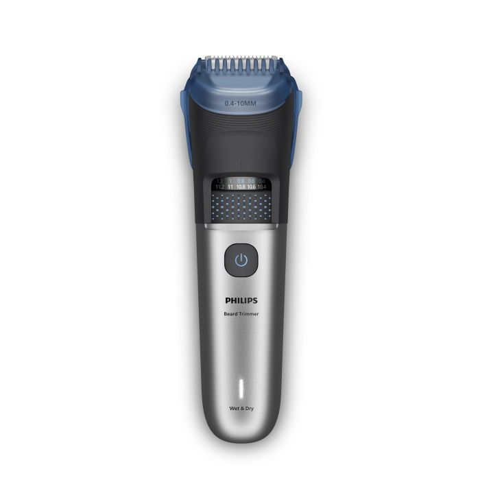 Триммер Philips Series 7000 для бороды и усов, акум., сталь, чорно-серебристый