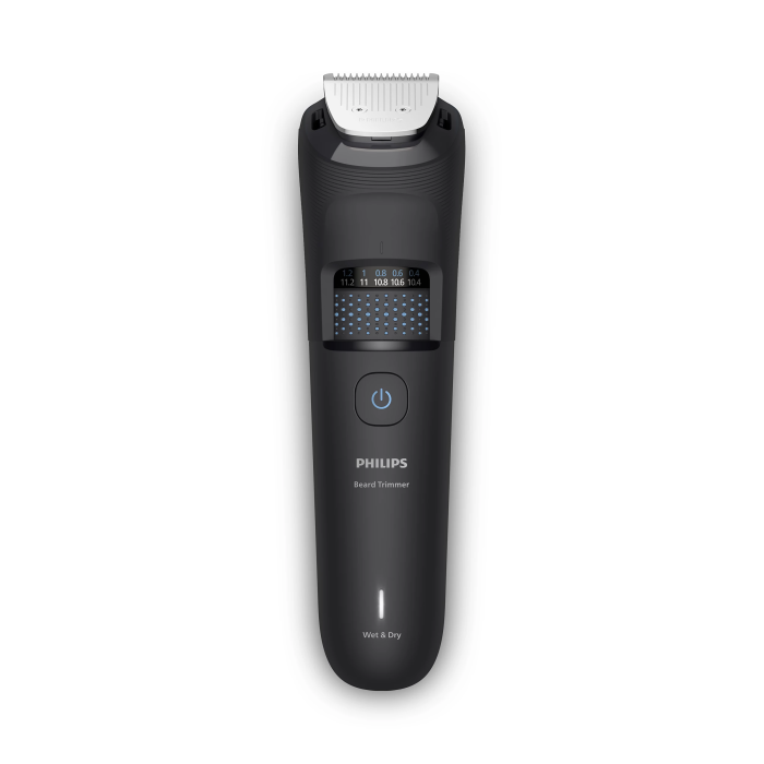 Тример Philips Series 5000, для бороди і вусів, акум., сталь, чорний