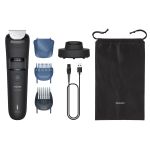 Триммер Philips Series 5000 для бороды и усов, акум., сталь, черный