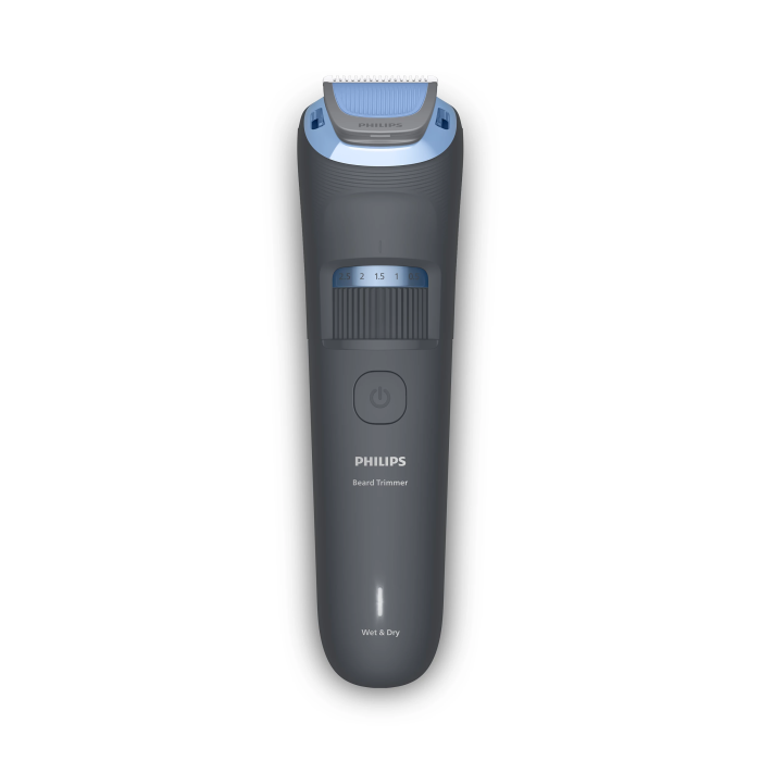 Тример Philips Series 3000, для бороди і вусів, акум., сталь, синій