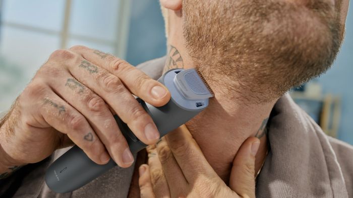 Тример Philips Series 3000, для бороди і вусів, акум., сталь, синій