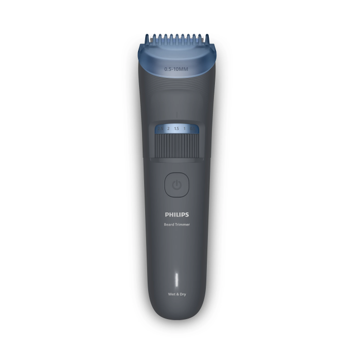 Тример Philips Series 3000, для бороди і вусів, акум., сталь, синій