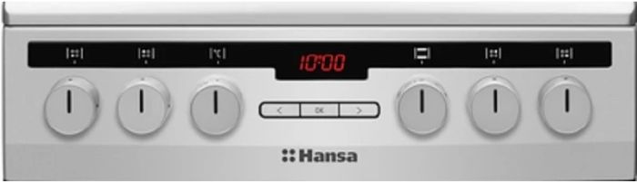 Плита Hansa комбинированная, 50х60см, 62л, чугун, газ контр., дисплей, серый