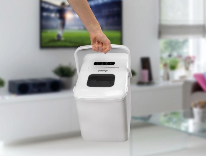 Льодогенератор побутовий Gorenje, 12кг/добу, 1 л, дисплей, білий