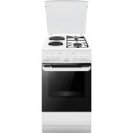 Плита Hansa з комбі. вар. поверхнею, 50х60см, 65л, емаль, газ контр., білий