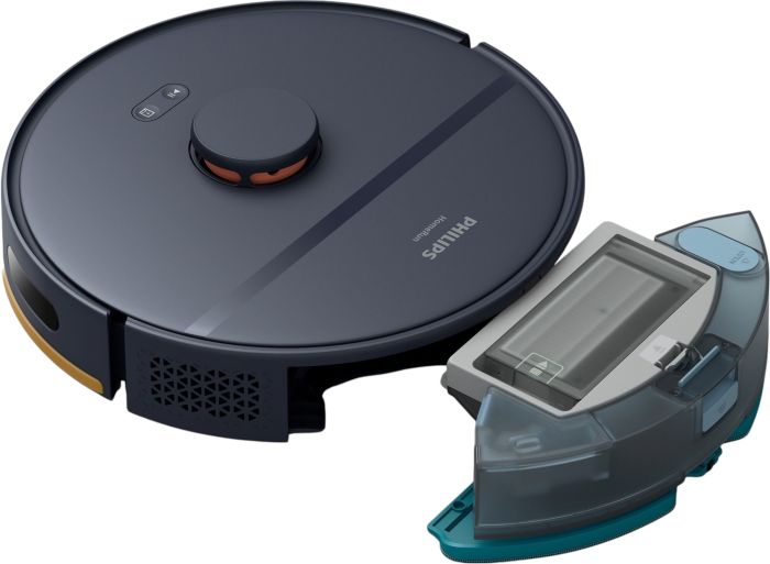 Робот-пилосос Philips Series 2000, h=9.7см, вологе прибирання, конт пил -0.38л, вода -0.3л, автон. робота до 120хв, EPA 11, Wi-Fi, темно-синій