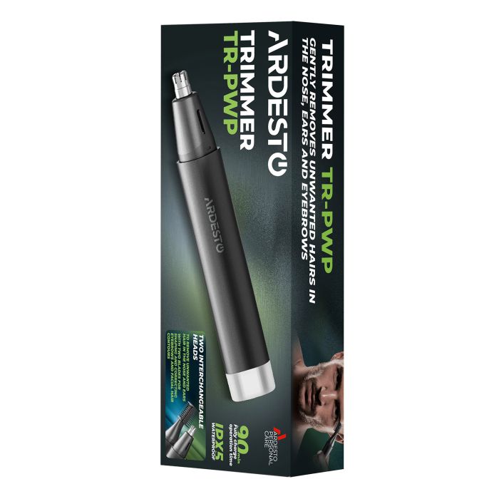 Триммер Ardesto , для носа и ушей, сталь, USB-C > USB-A, черный ARDESTO TR-PWP