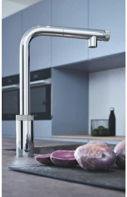 Змішувач для кухні Grohe Vento Smart Control, довж.виливу - 199мм, поворотний/витяжний, вентиль/кнопка, хром