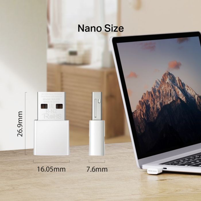 WiFi-адаптер MERCUSYS  AC1300, USB Mercusys MA30N
