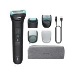 Триммер Philips Series 7000 для тела и интимных зон, акум., насадок-5, сталь, черный